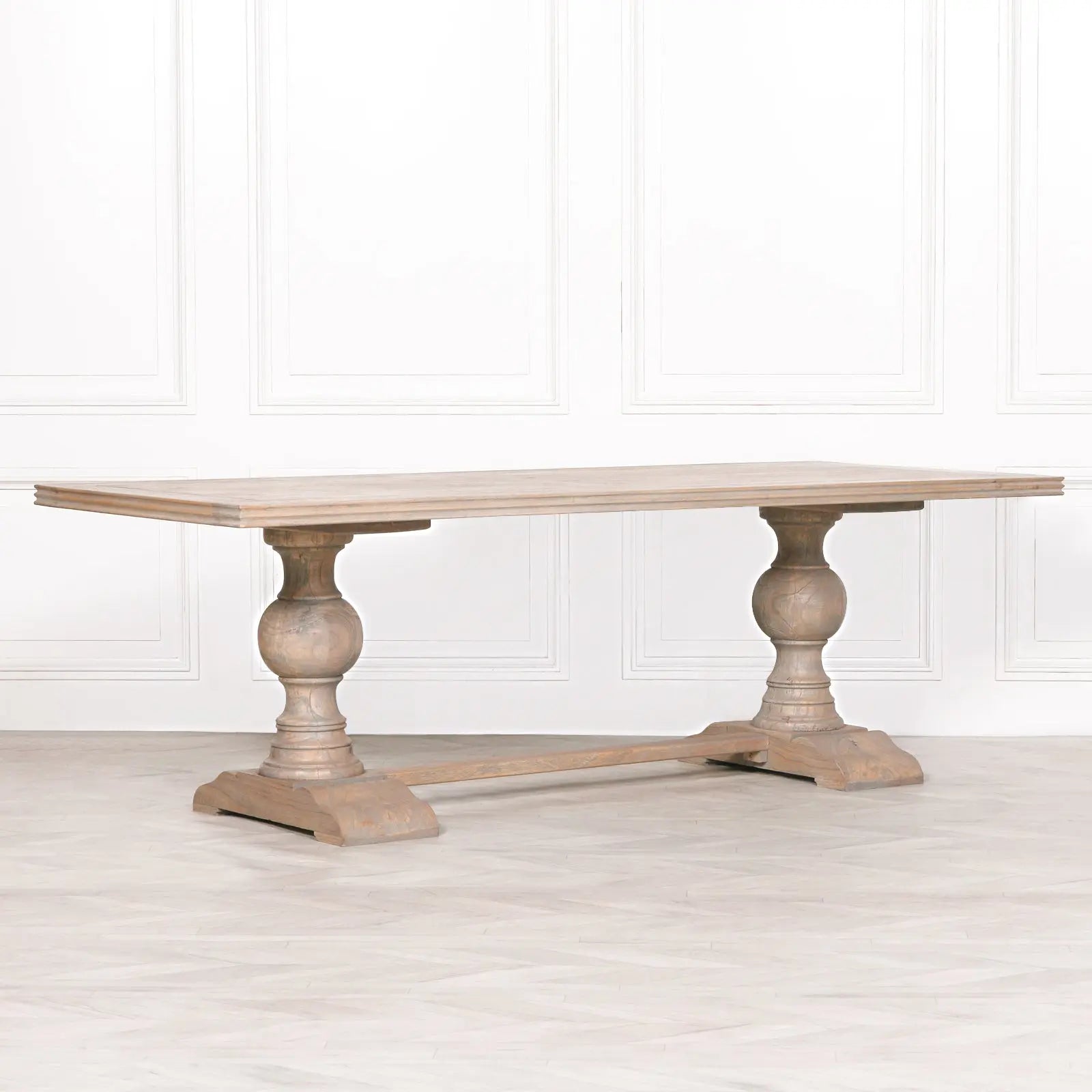 Rustic Wooden Dining Table 240cm – Handcrafted Rectangular Dining Table   Nicholas John Interiors