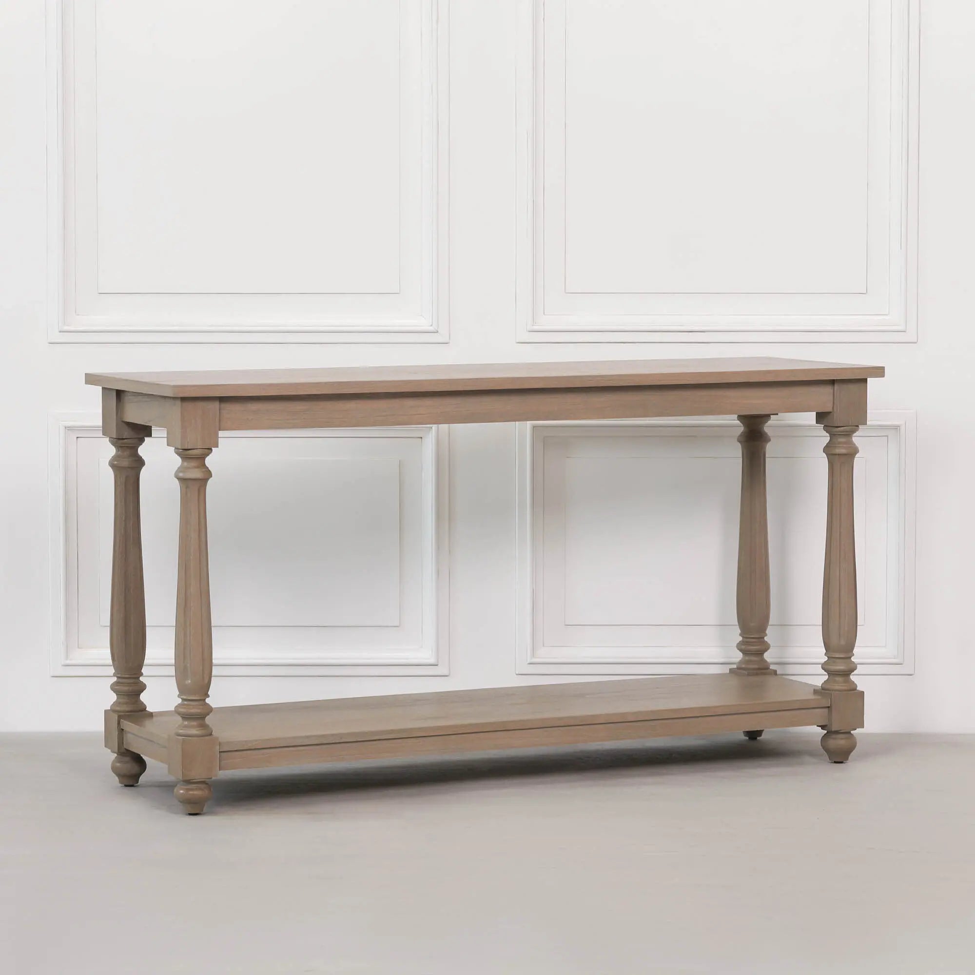 Rustic Wooden Farmhouse Console Table   Nicholas John Interiors