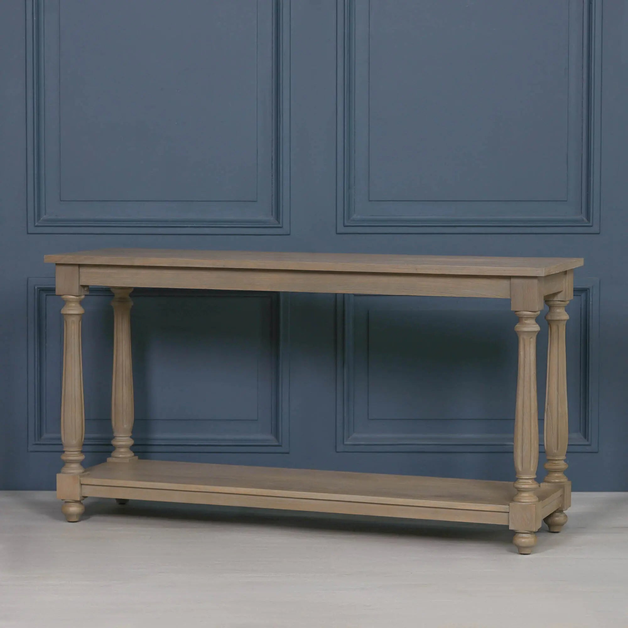 Rustic Wooden Farmhouse Console Table   Nicholas John Interiors