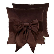 Paul Moneypenny Tiedup Choc Cushion  Nicholas John Interiors