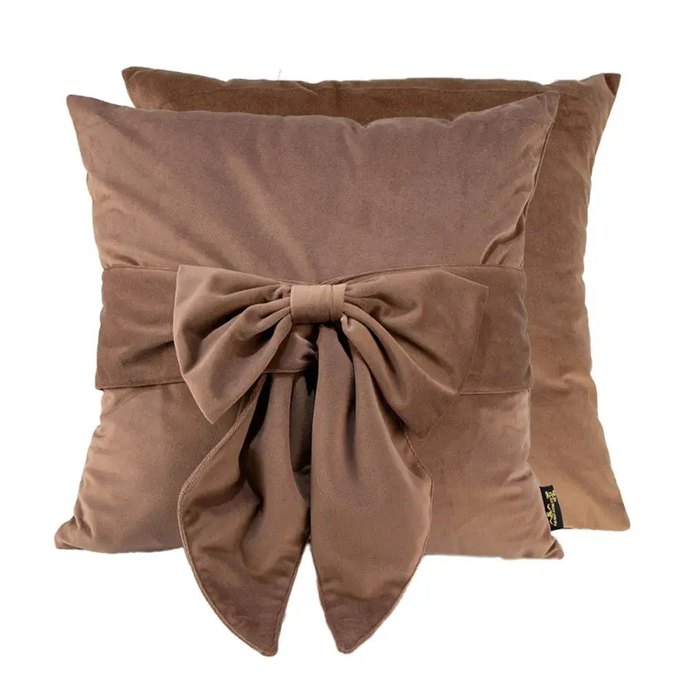 Paul Moneypenny Tiedup Taupe Cushion  Nicholas John Interiors