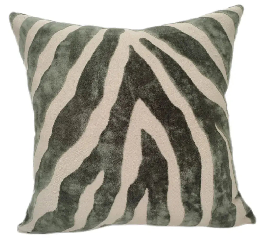 Paul Moneypenny Zebedeedodah Sage Cushion  Nicholas John Interiors