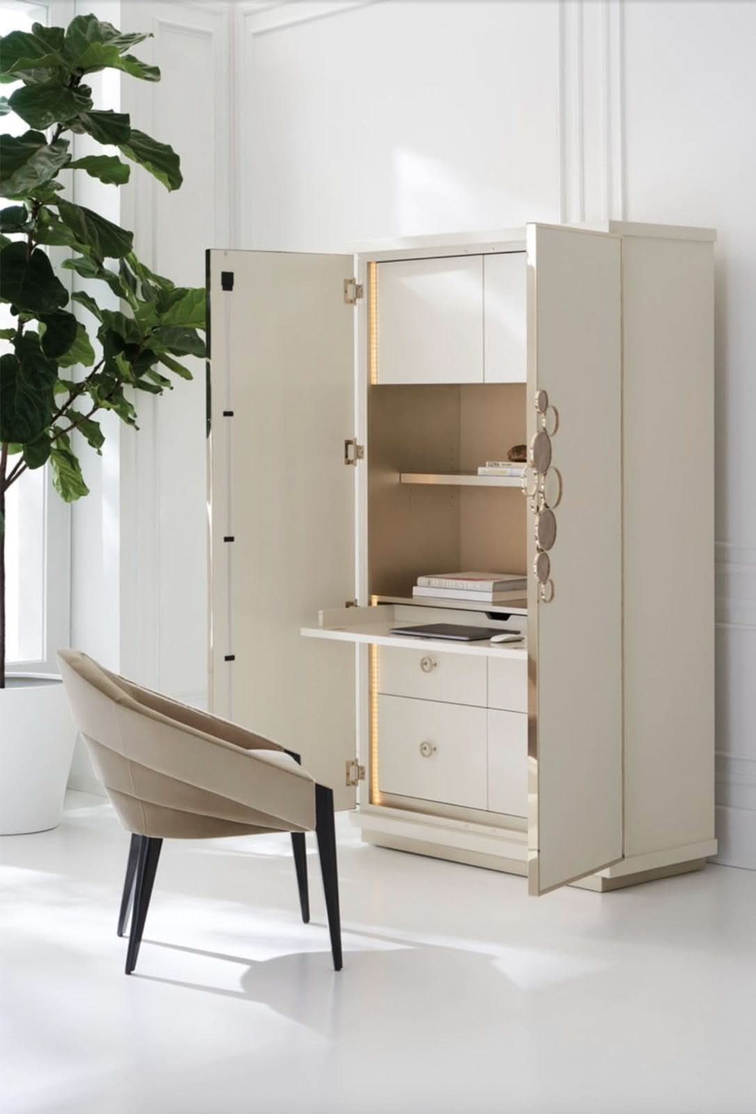 Caracole Skyscraper Cabinet   Nicholas John Interiors