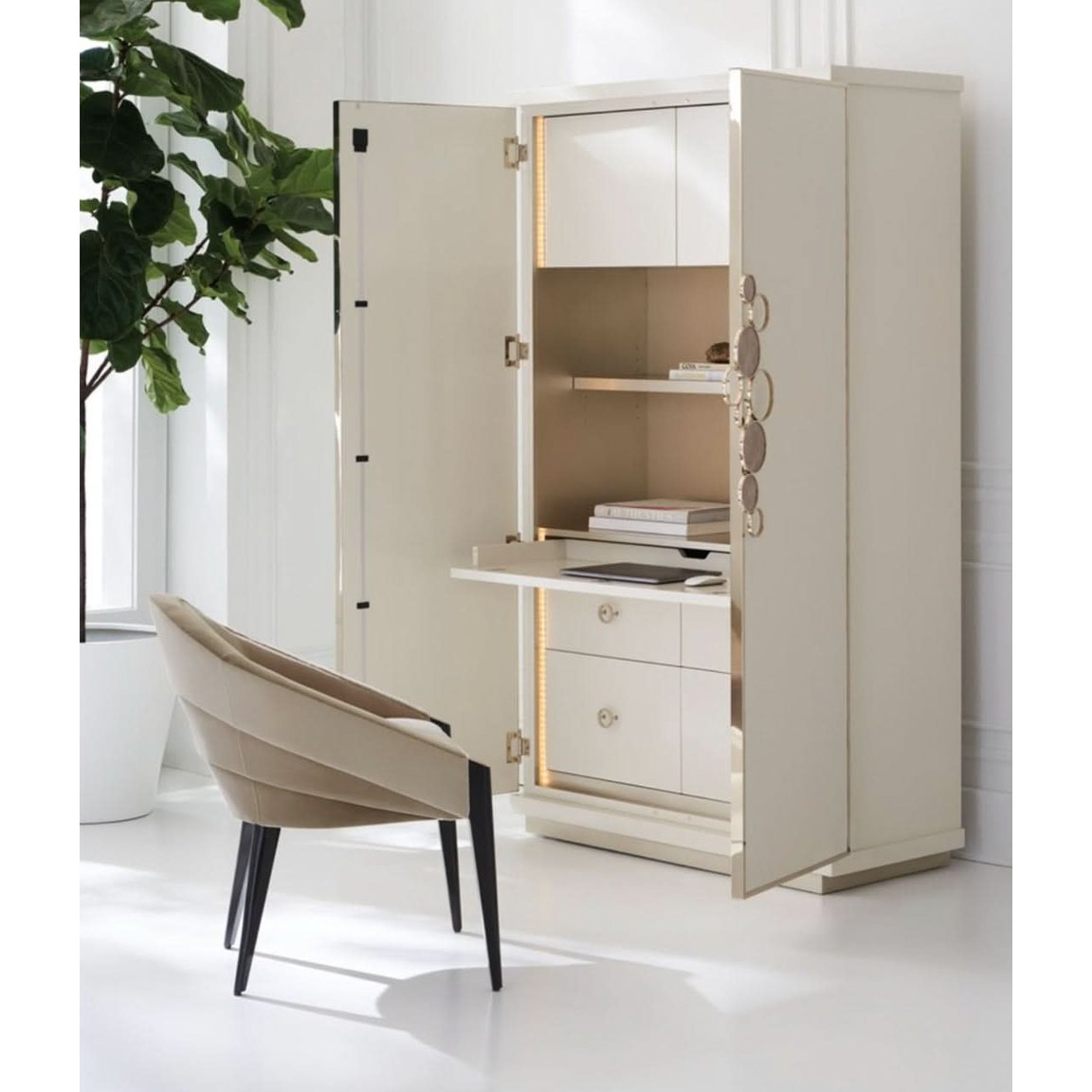 Caracole Skyscraper Cabinet   Nicholas John Interiors