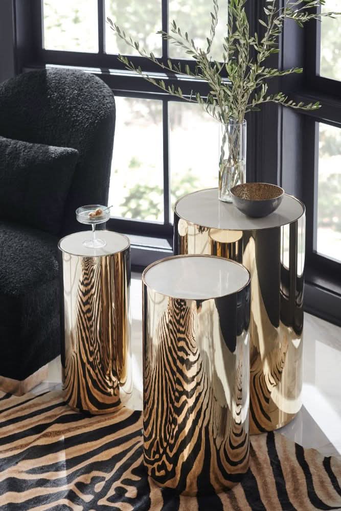 Caracole Round About Tall Side Table   Nicholas John Interiors