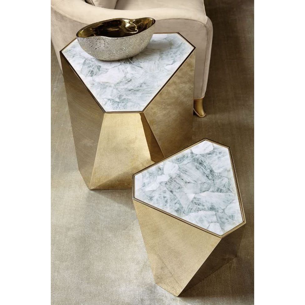 Caracole The Contempo Large Side Table Gold   Nicholas John Interiors