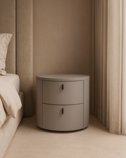 Tommy Franks Sims Bedside -  Matte Grey   Nicholas John Interiors