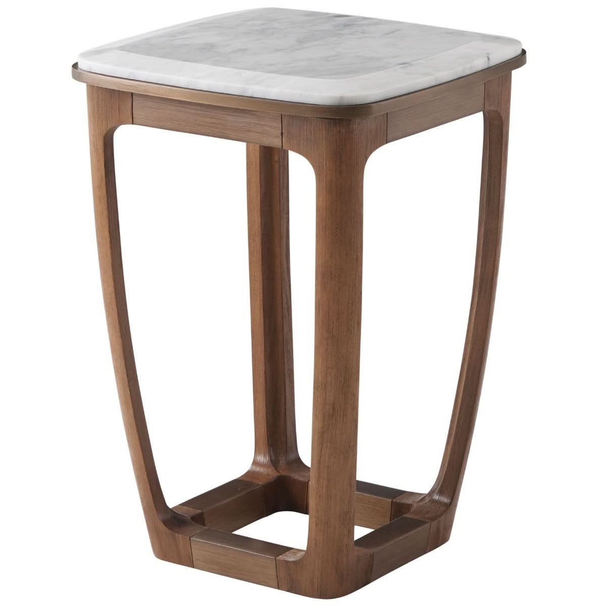 Theodore Alexander Table Converge Marble Accent in Caribbean Cask   Nicholas John Interiors
