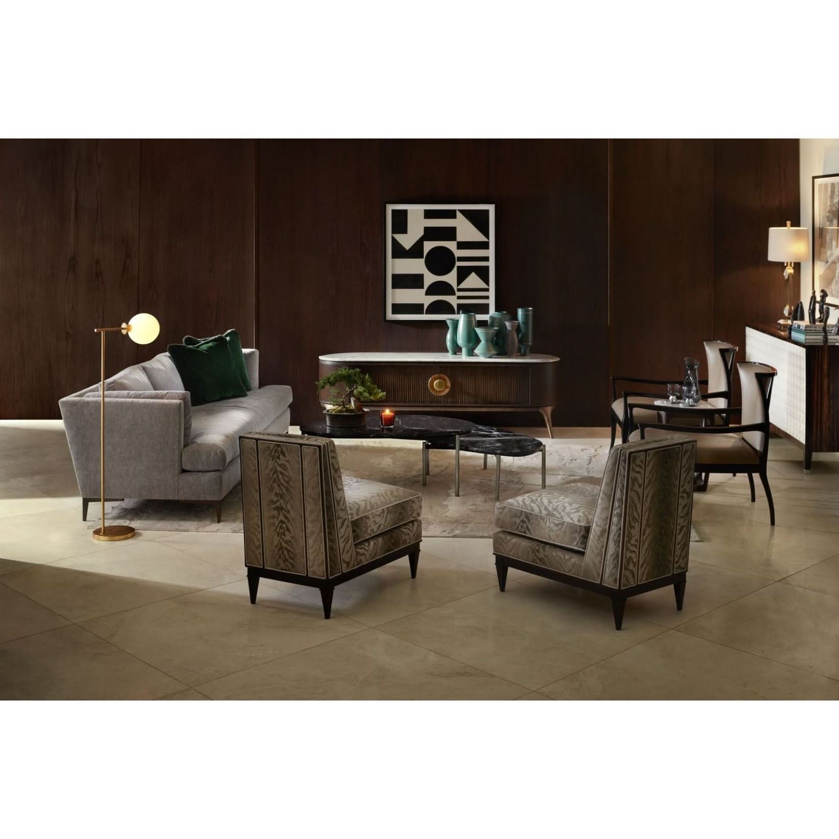 Theodore Alexander Cabinet Arena Marble Media in Caribbean Cask   Nicholas John Interiors