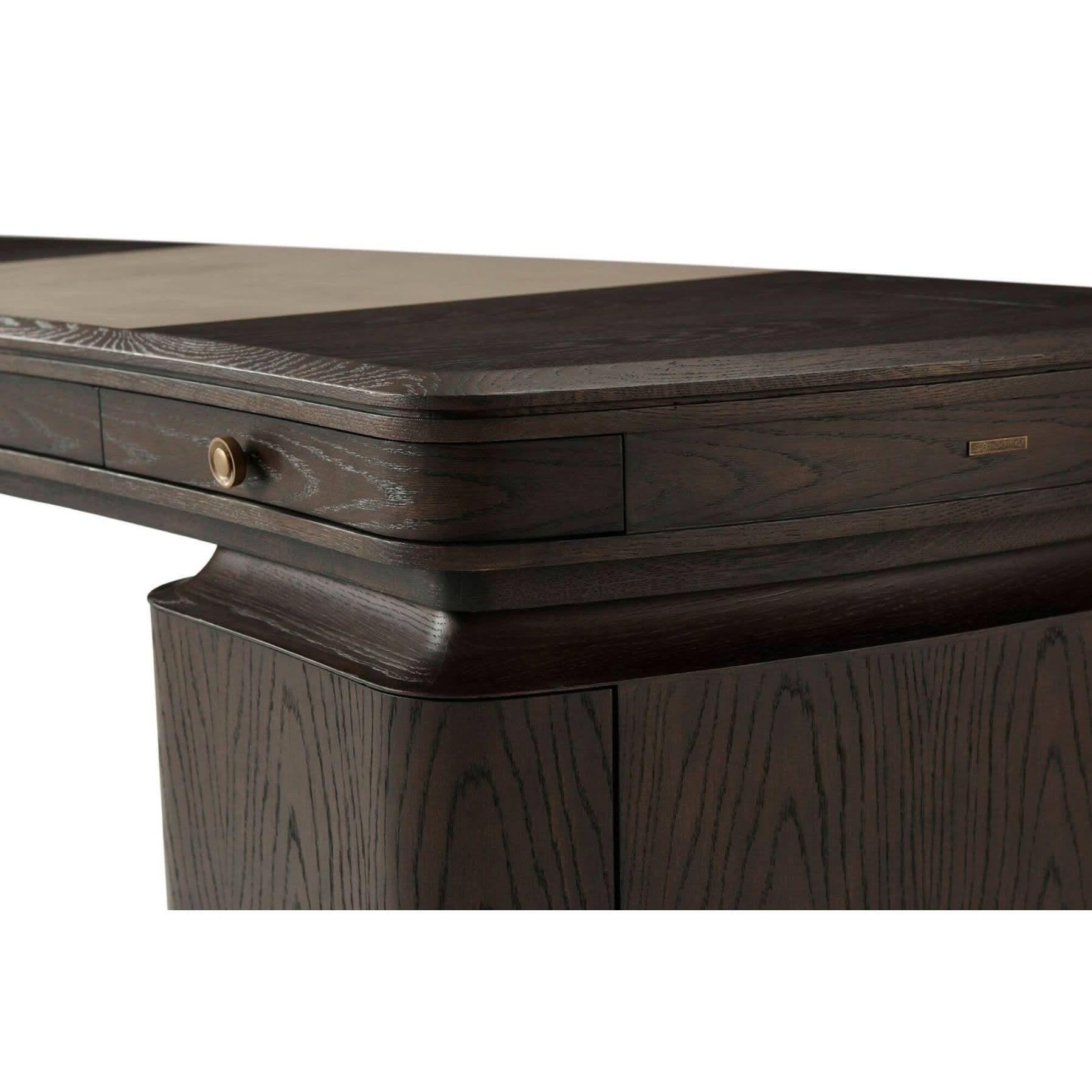 Theodore Alexander Legacy Pedestal Desk   Nicholas John Interiors