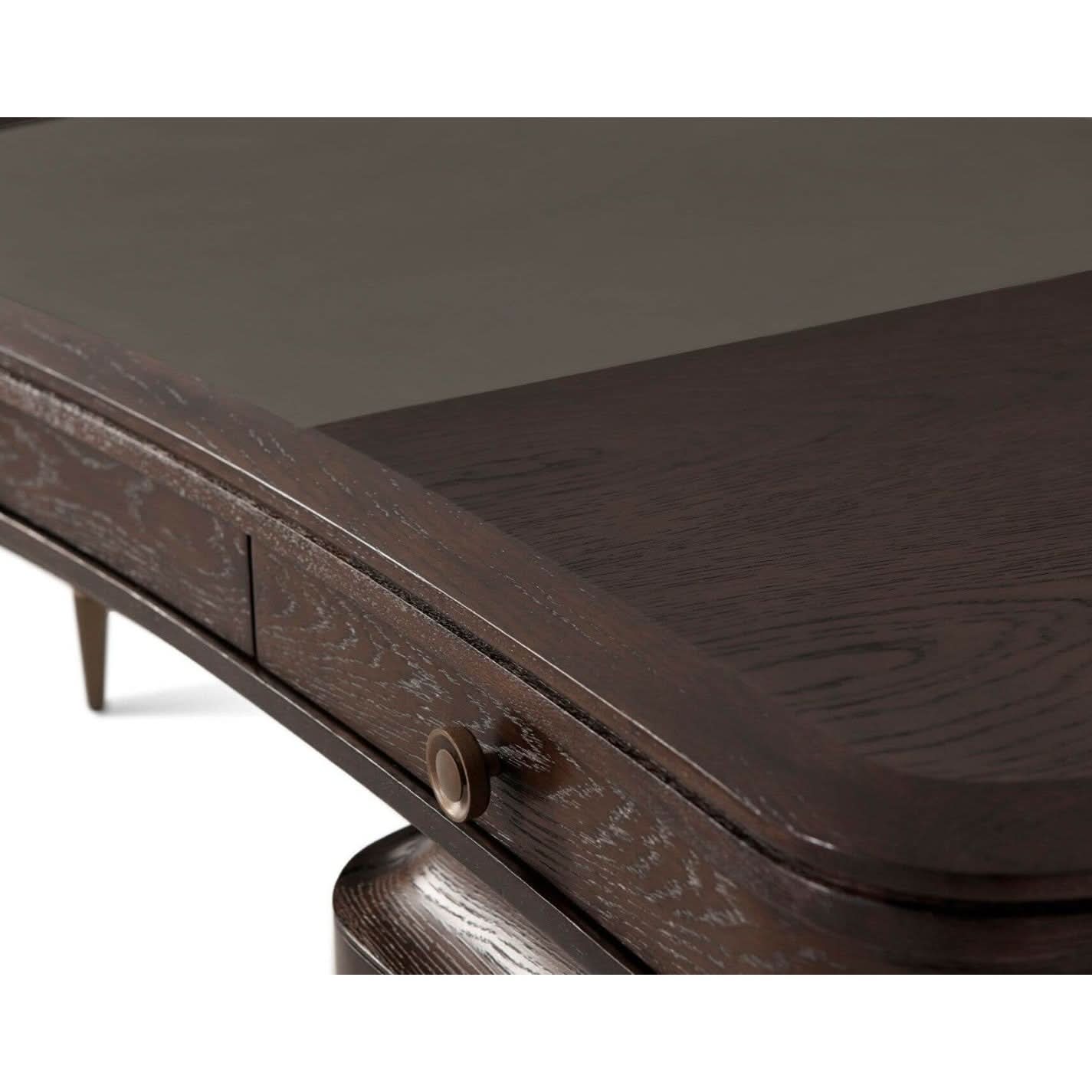 Theodore Alexander Legacy Pedestal Desk   Nicholas John Interiors