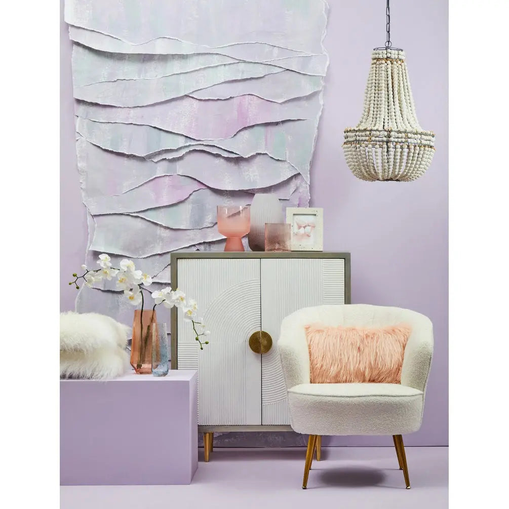 Sacchi Two Door Cream Cabinet with Gold Legs   Nicholas John Interiors