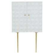 Sahuri Two Door Cream Cabinet with Brass Legs   Nicholas John Interiors