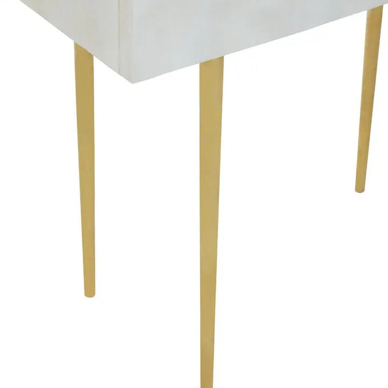 Sahuri Two Door Cream Cabinet with Brass Legs   Nicholas John Interiors