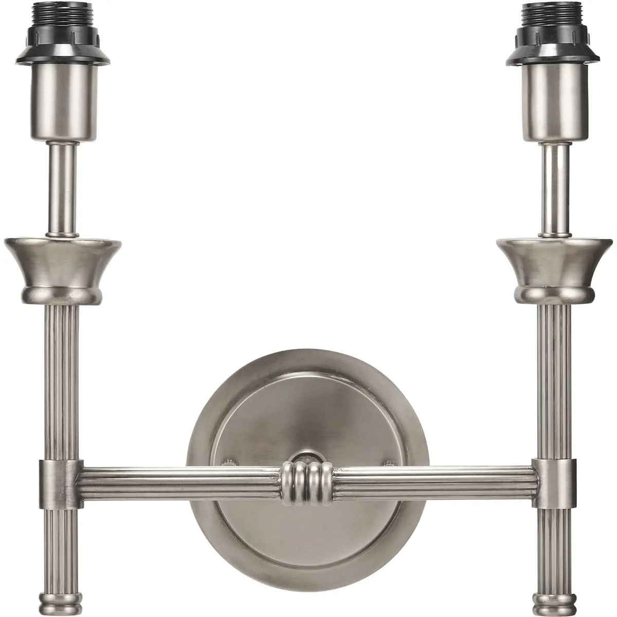 Salvatore Antique Silver Metal Double Wall Light   Nicholas John Interiors