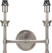 Salvatore Antique Silver Metal Double Wall Light   Nicholas John Interiors
