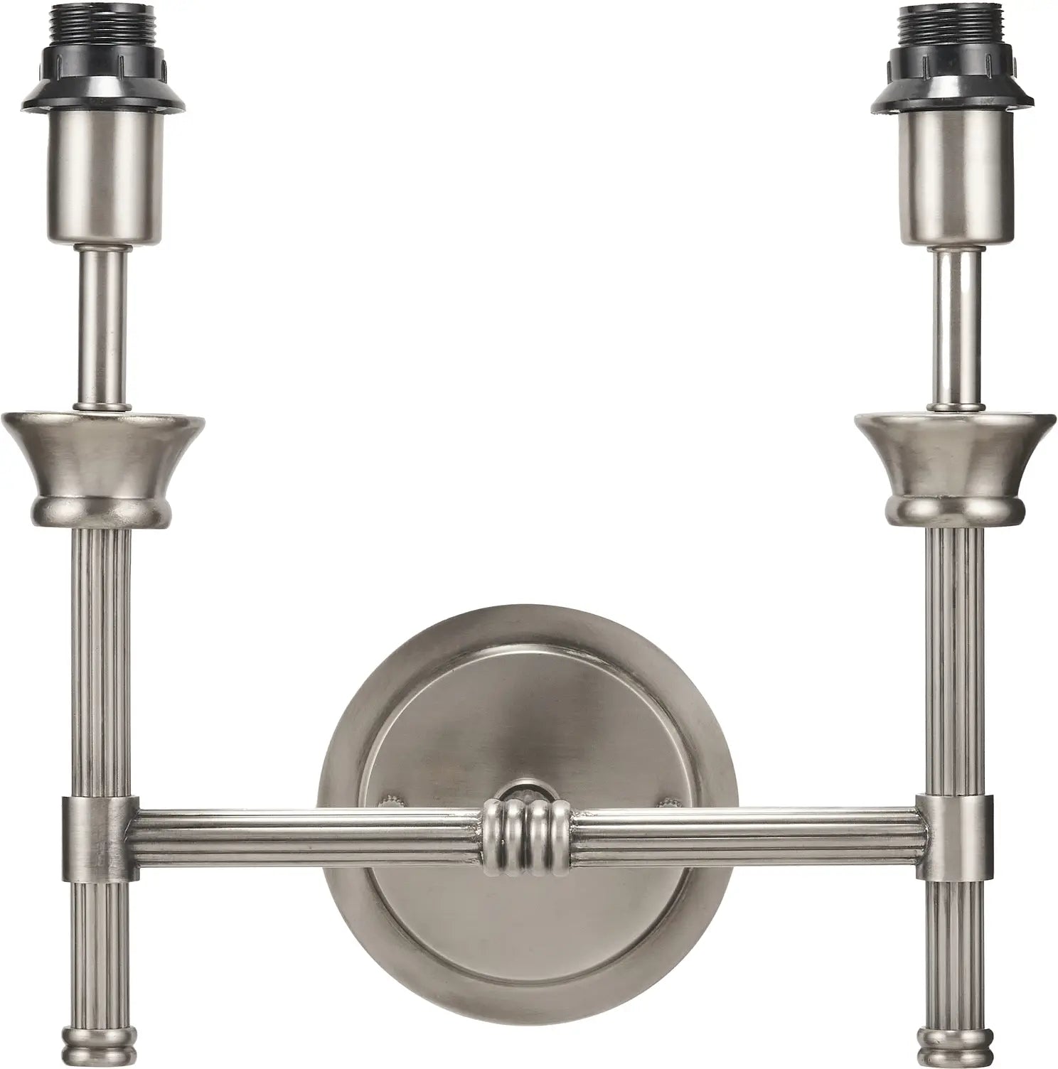 Salvatore Antique Silver Metal Double Wall Light   Nicholas John Interiors