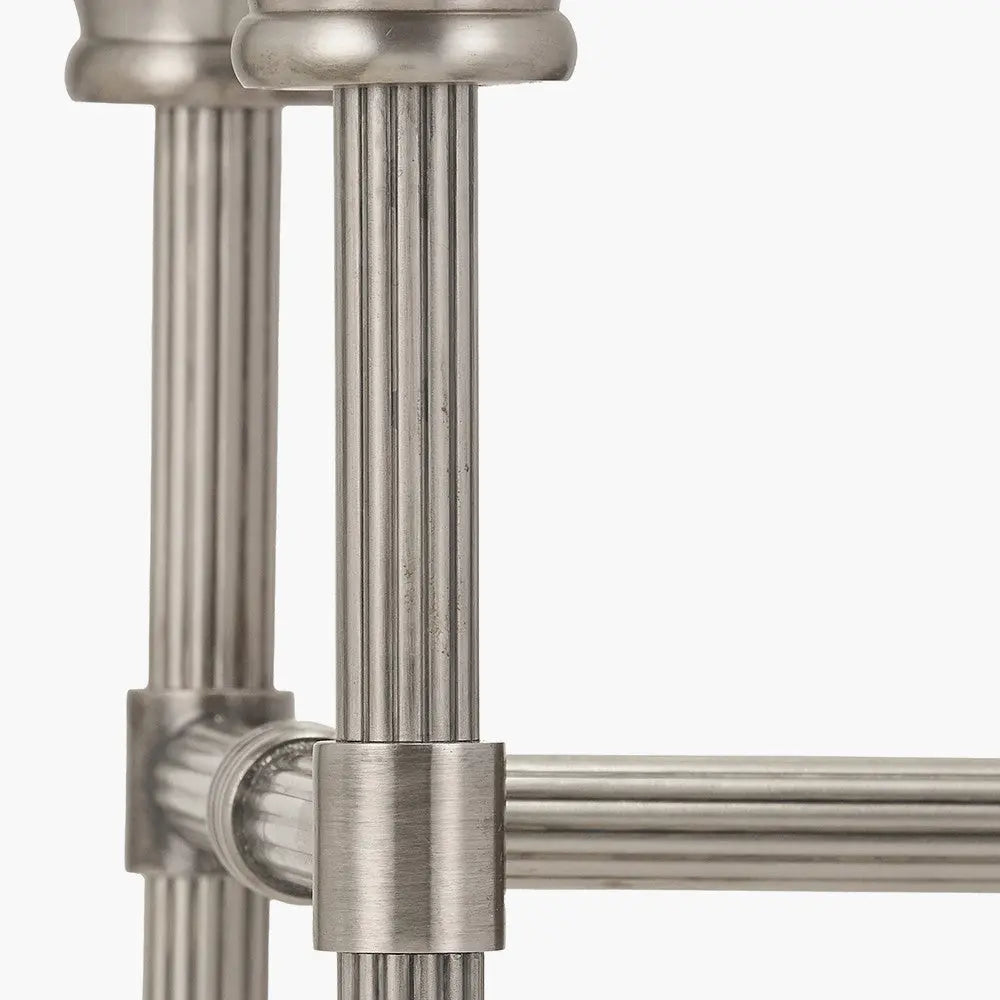 Salvatore Antique Silver Metal Double Wall Light   Nicholas John Interiors