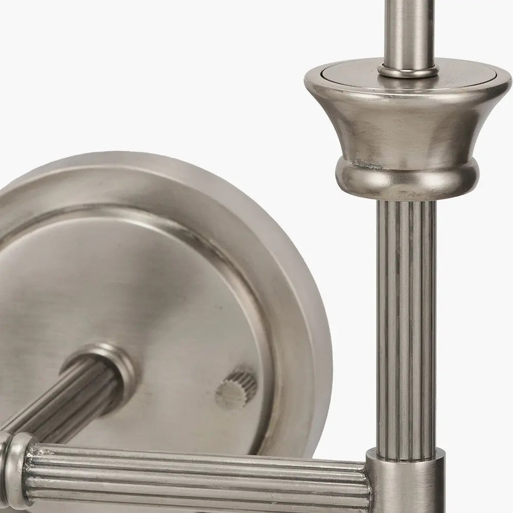 Salvatore Antique Silver Metal Double Wall Light   Nicholas John Interiors