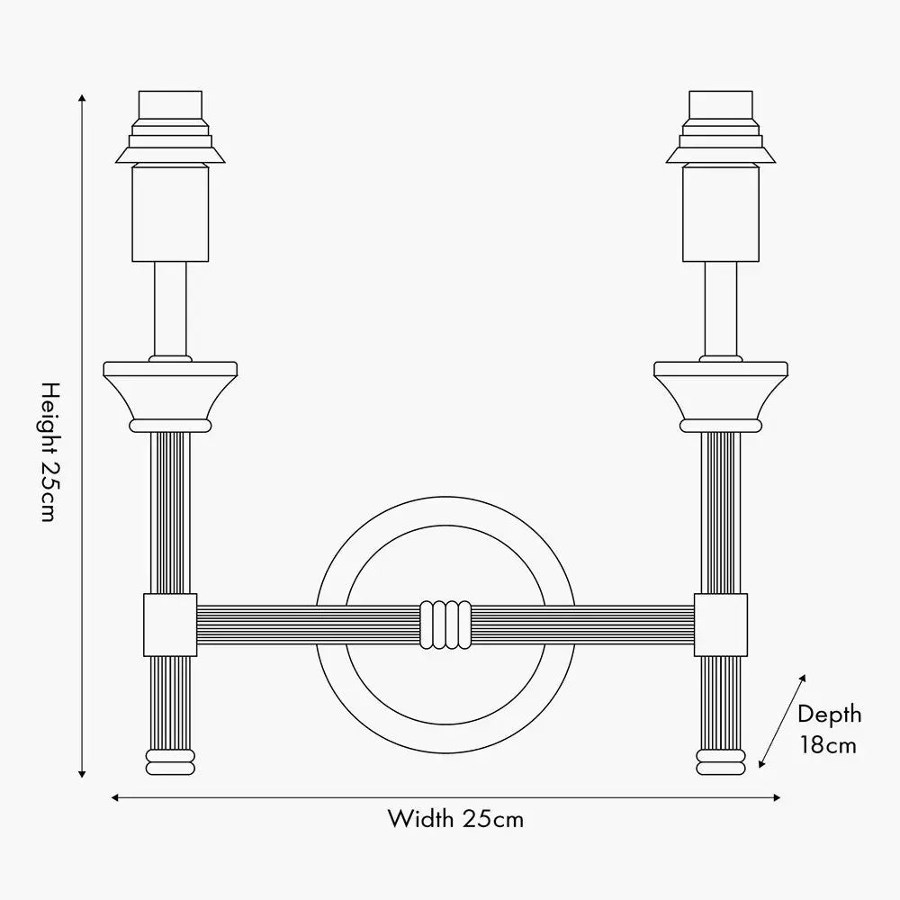 Salvatore Antique Silver Metal Double Wall Light   Nicholas John Interiors