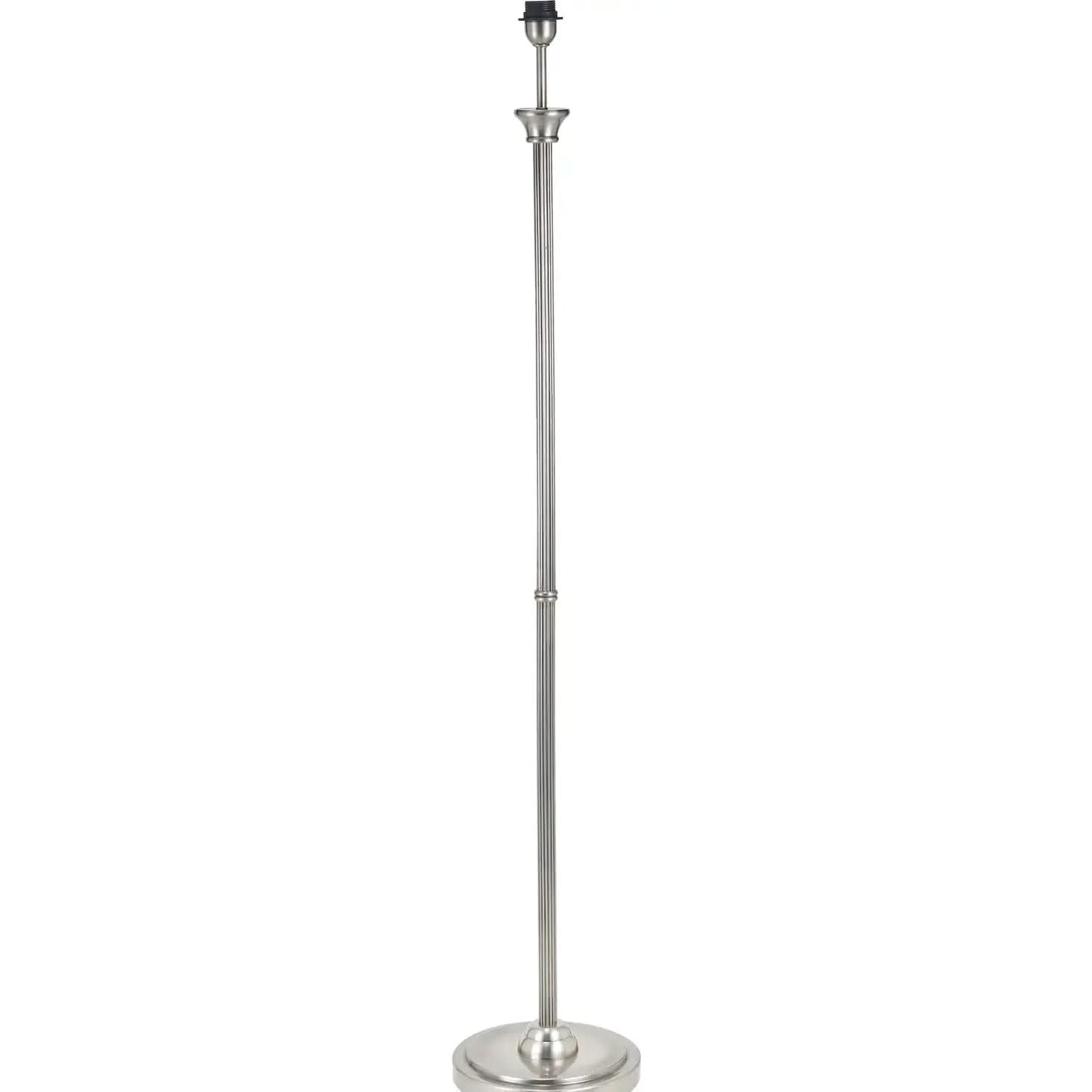 Salvatore Antique Silver Metal Floor Lamp Base   Nicholas John Interiors