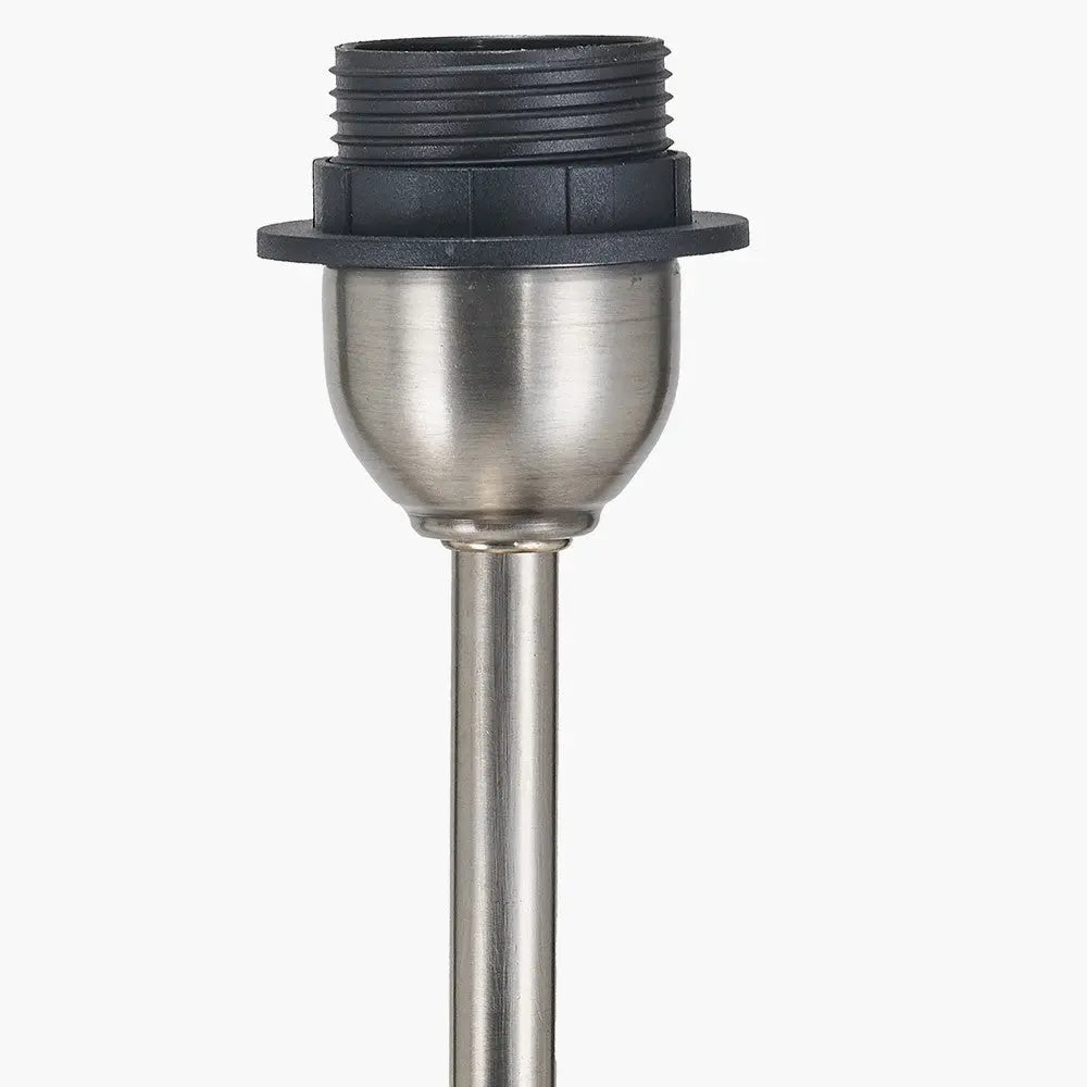 Salvatore Antique Silver Metal Floor Lamp Base   Nicholas John Interiors