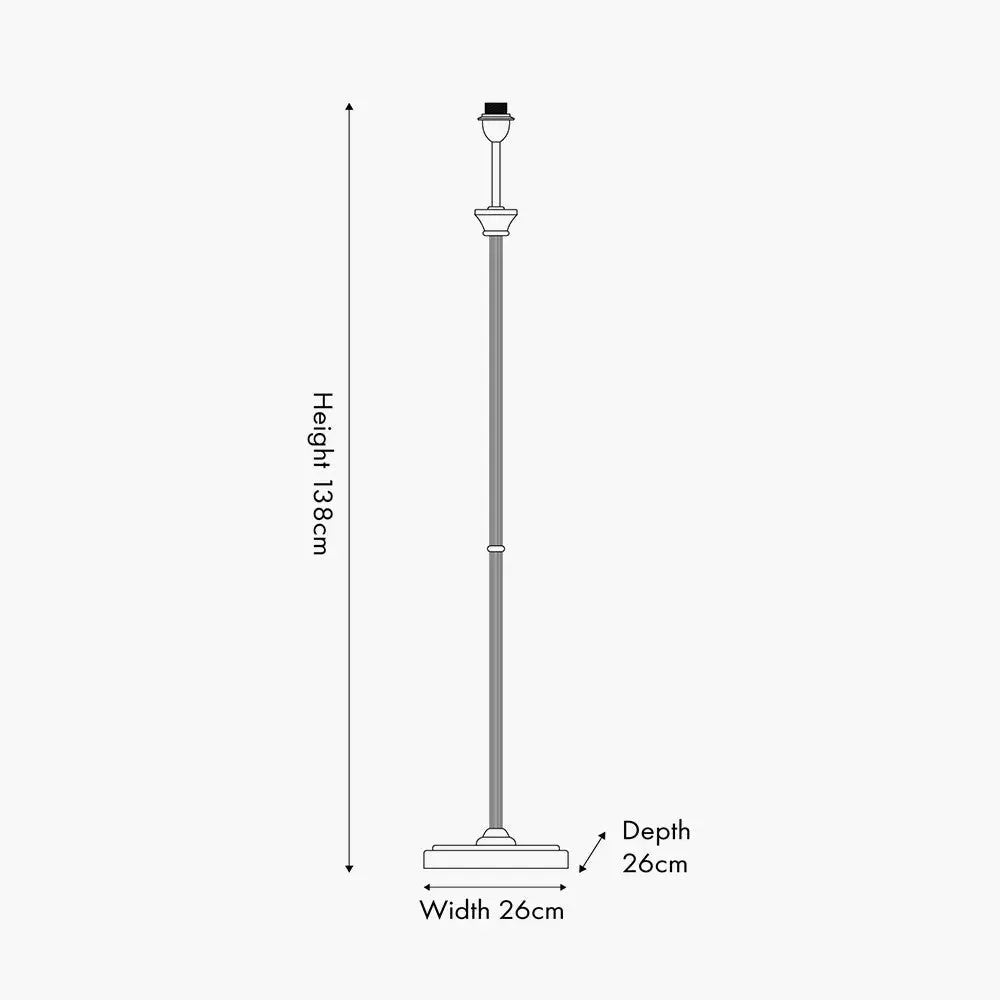 Salvatore Antique Silver Metal Floor Lamp Base   Nicholas John Interiors