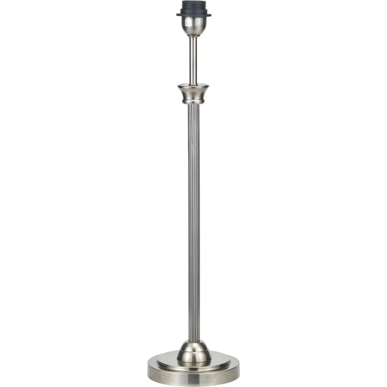 Salvatore Antique Silver Metal Table Lamp Base   Nicholas John Interiors