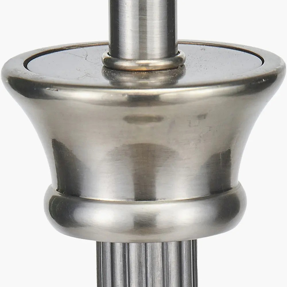 Salvatore Antique Silver Metal Table Lamp Base   Nicholas John Interiors