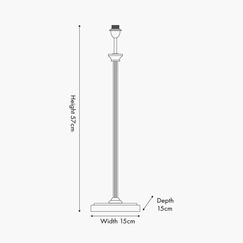 Salvatore Antique Silver Metal Table Lamp Base   Nicholas John Interiors