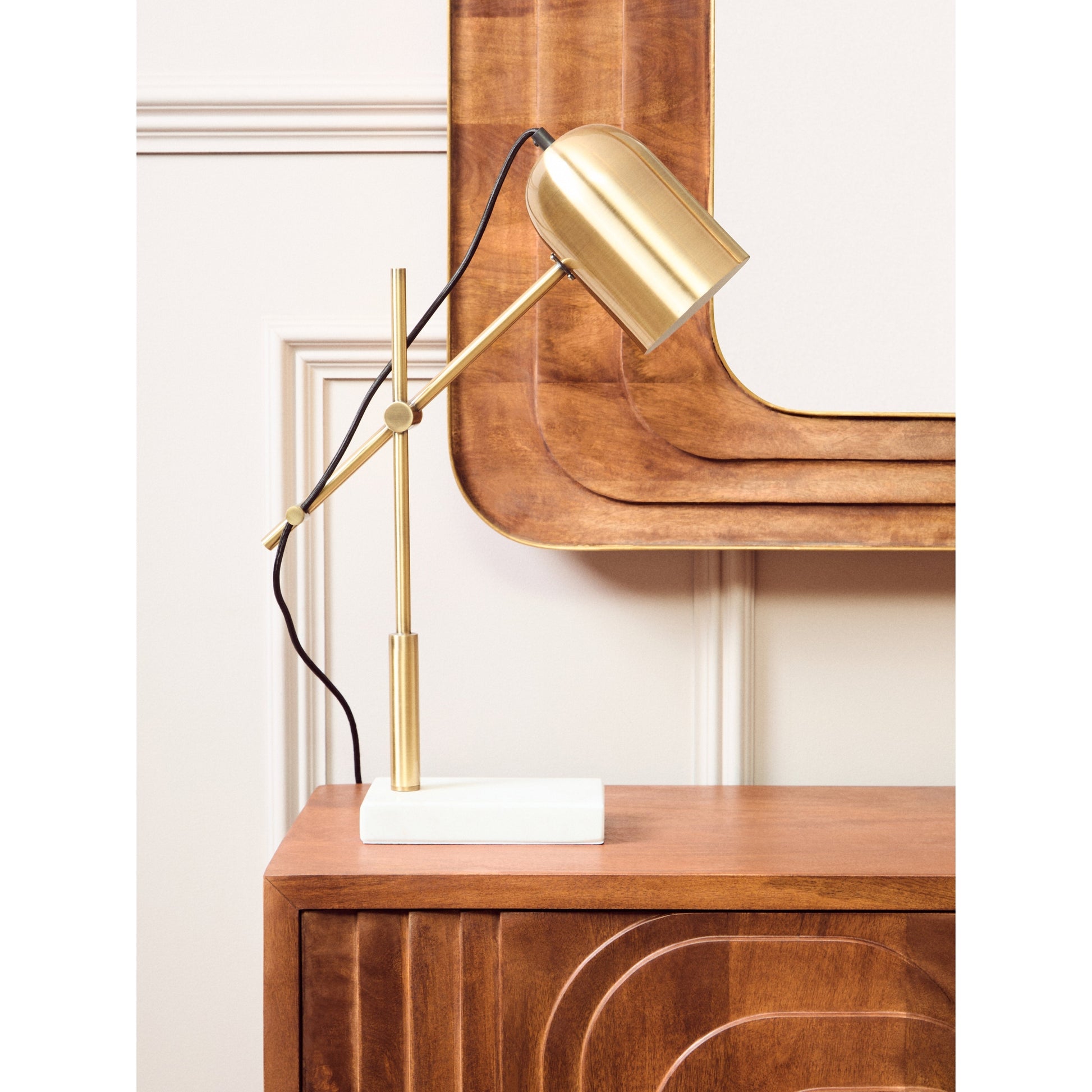 Sangra Mango Wood Carved Wall Mirror  Nicholas John Interiors
