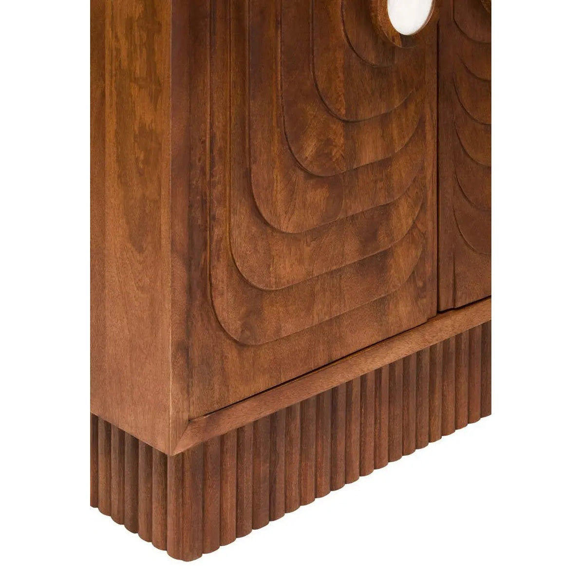 Sangra Two Door Mango Wood Carved Cabinet