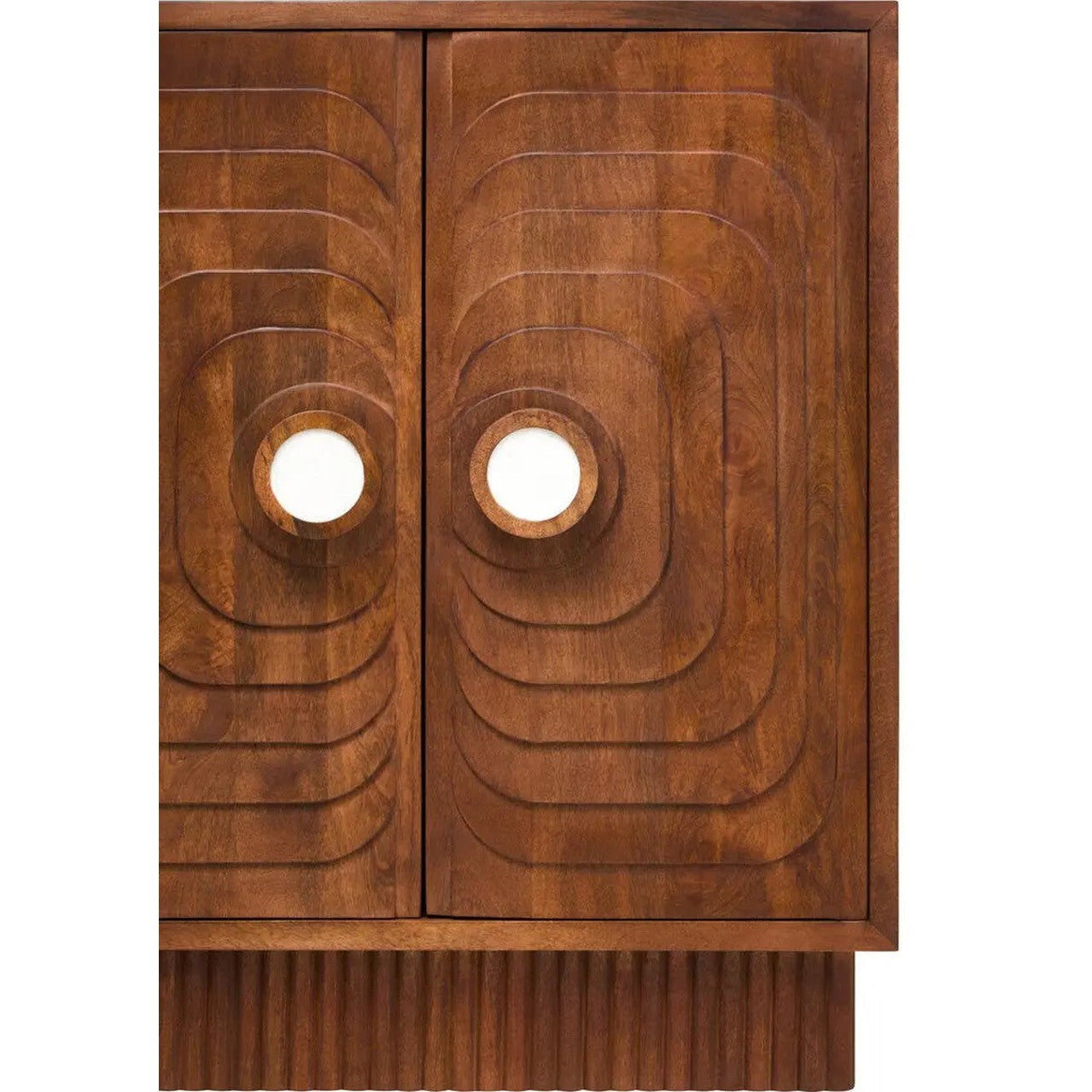 Sangra Two Door Mango Wood Carved Cabinet