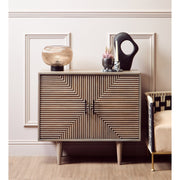 Santara Two Door Greywash Carved Mango Wood Sideboard  Nicholas John Interiors