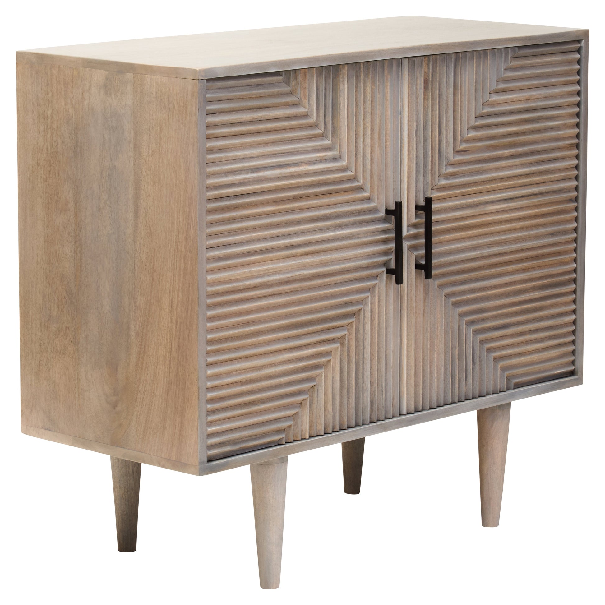 Santara Two Door Greywash Carved Mango Wood Sideboard  Nicholas John Interiors