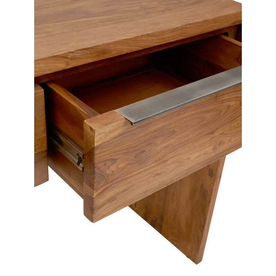 Sarahi Two Door Sheesham And Acacia Console Table   Nicholas John Interiors