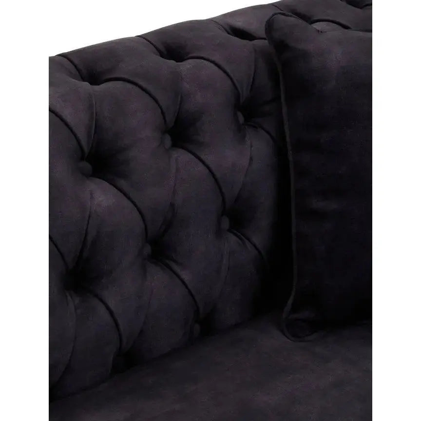 Sarina Three Seat Grey Velvet Sofa   Nicholas John Interiors