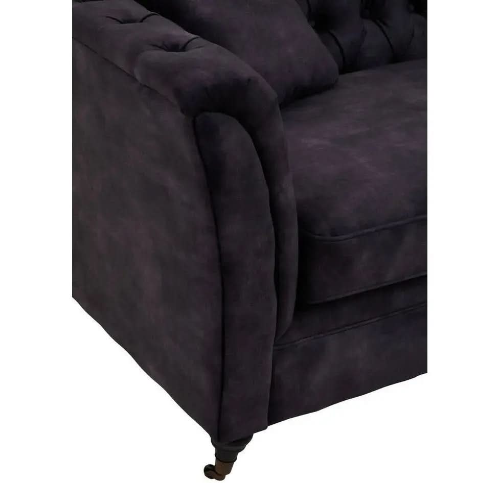 Sarina Three Seat Grey Velvet Sofa   Nicholas John Interiors