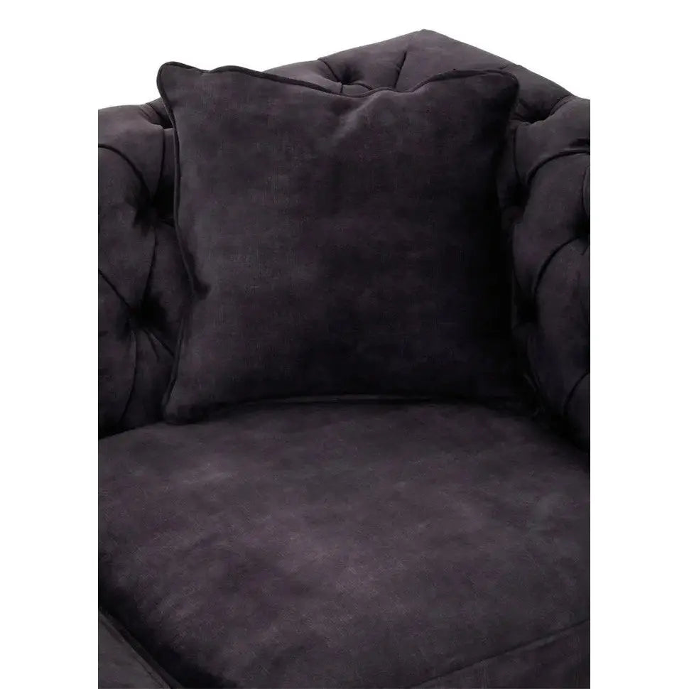Sarina Two Seat Grey Velvet Sofa   Nicholas John Interiors