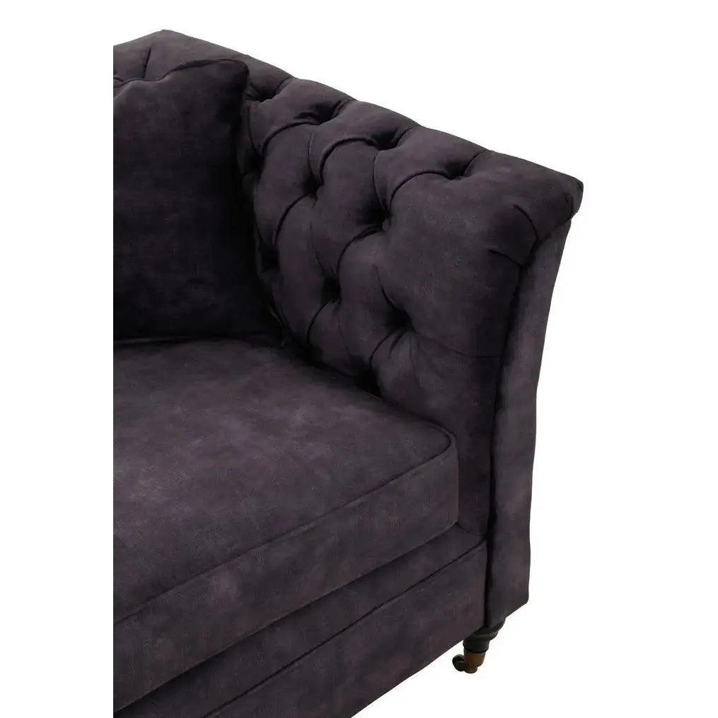 Sarina Two Seat Grey Velvet Sofa   Nicholas John Interiors