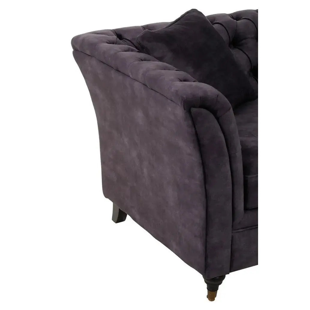 Sarina Two Seat Grey Velvet Sofa   Nicholas John Interiors