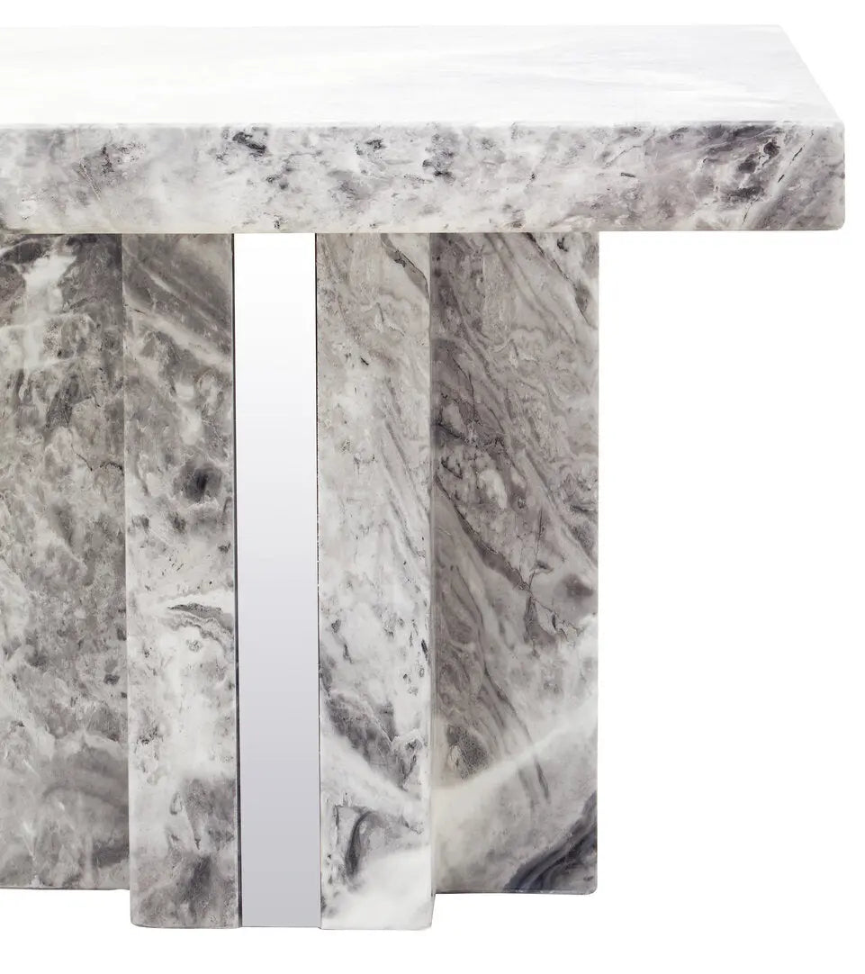 Savanno Grey Marble Side Table   Nicholas John Interiors