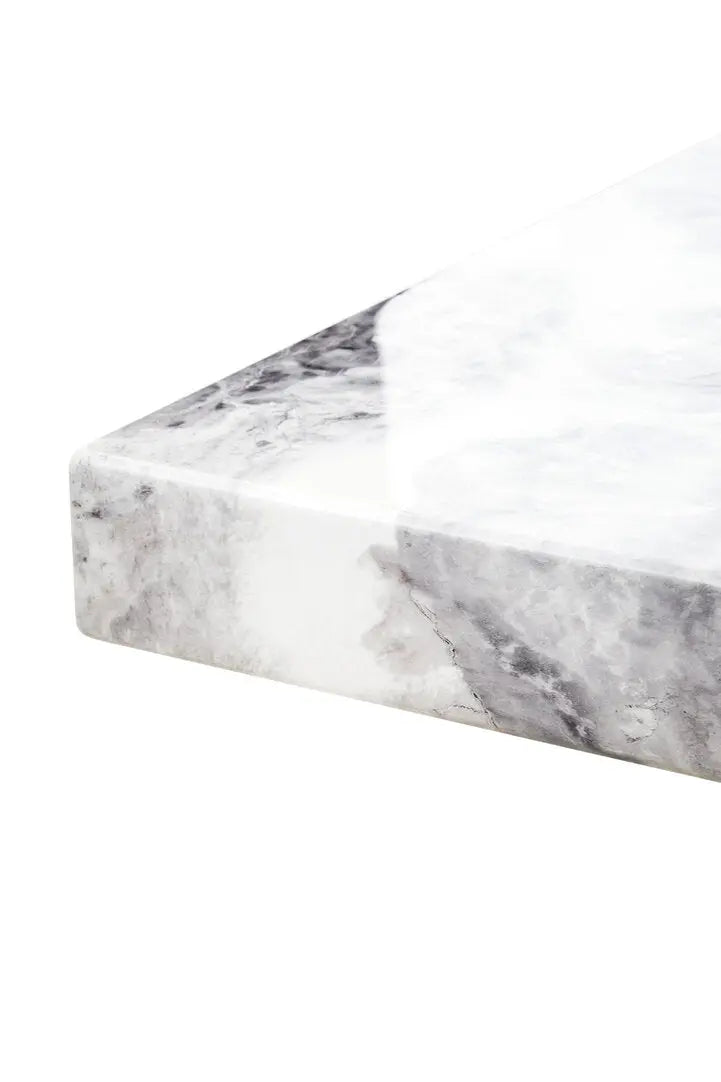 Savanno Grey Marble Side Table   Nicholas John Interiors
