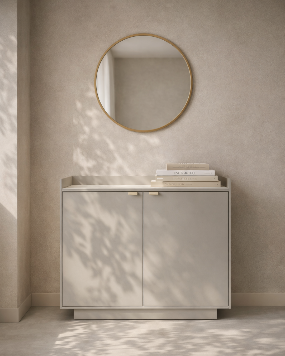 Tommy Franks Saviour 2 Door Buffet in Matte Beige   Nicholas John Interiors
