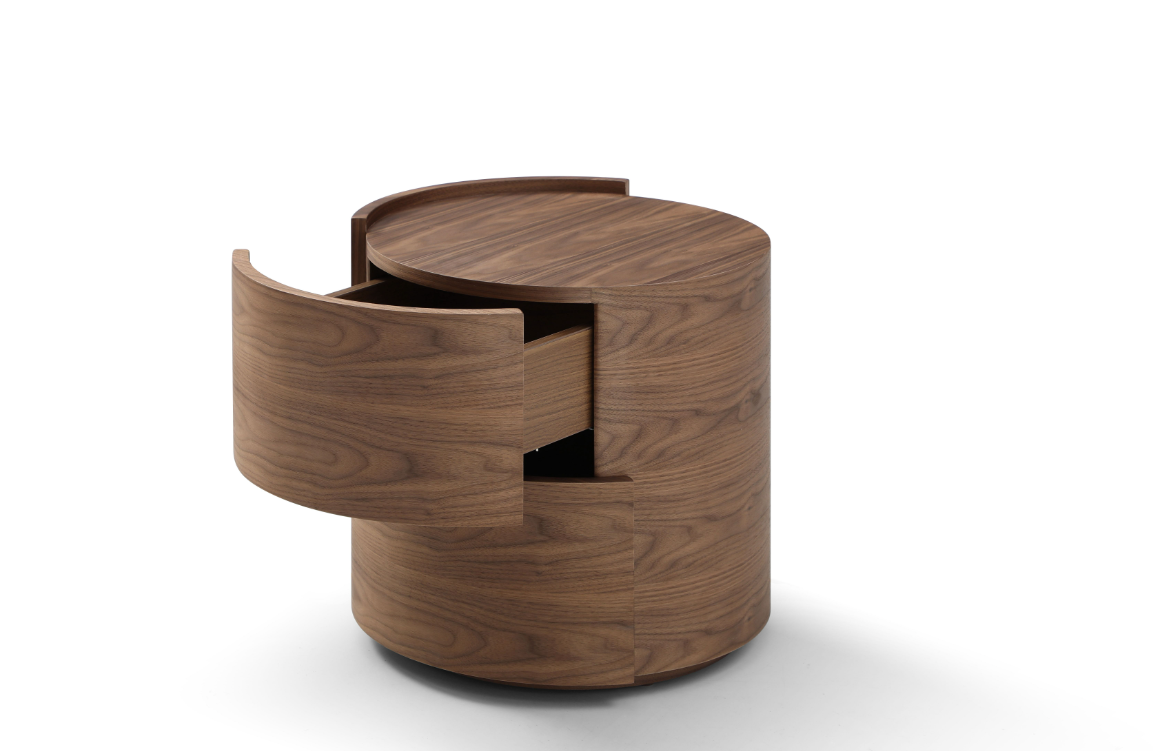 Tommy Franks Dexter Bedside Table - Walnut - Pair