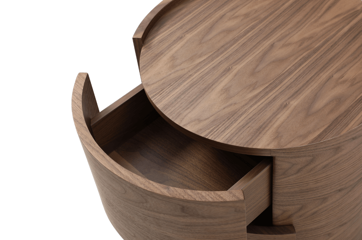 Tommy Franks Dexter Bedside Table - Walnut - Pair