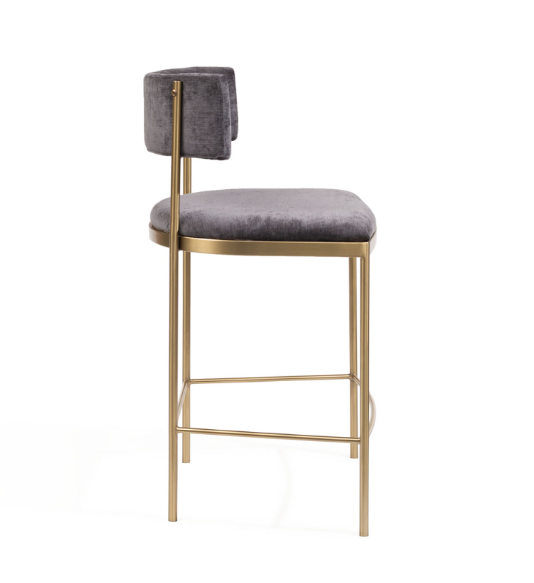 Tommy Franks Envie II Counter Stool - Giselle Dark Charcoal   Nicholas John Interiors