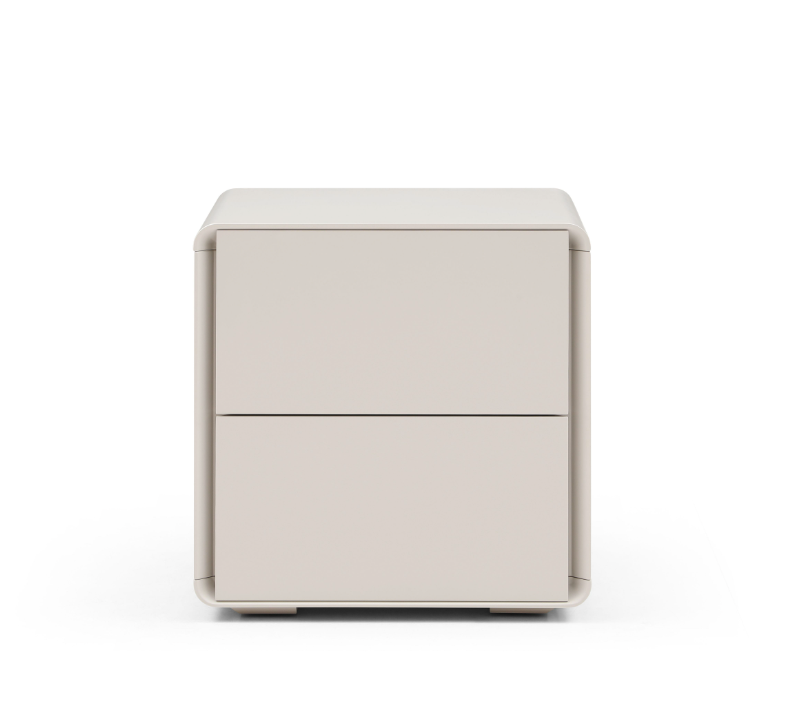Tommy Franks Kota Bedside Table - Matte Beige