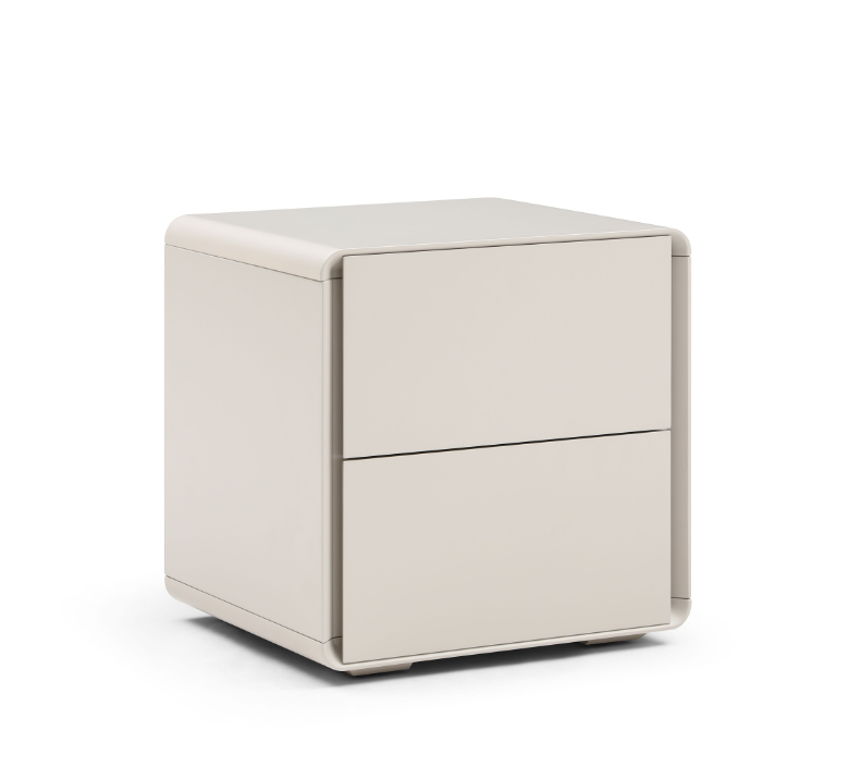 Tommy Franks Kota Bedside Table - Matte Beige