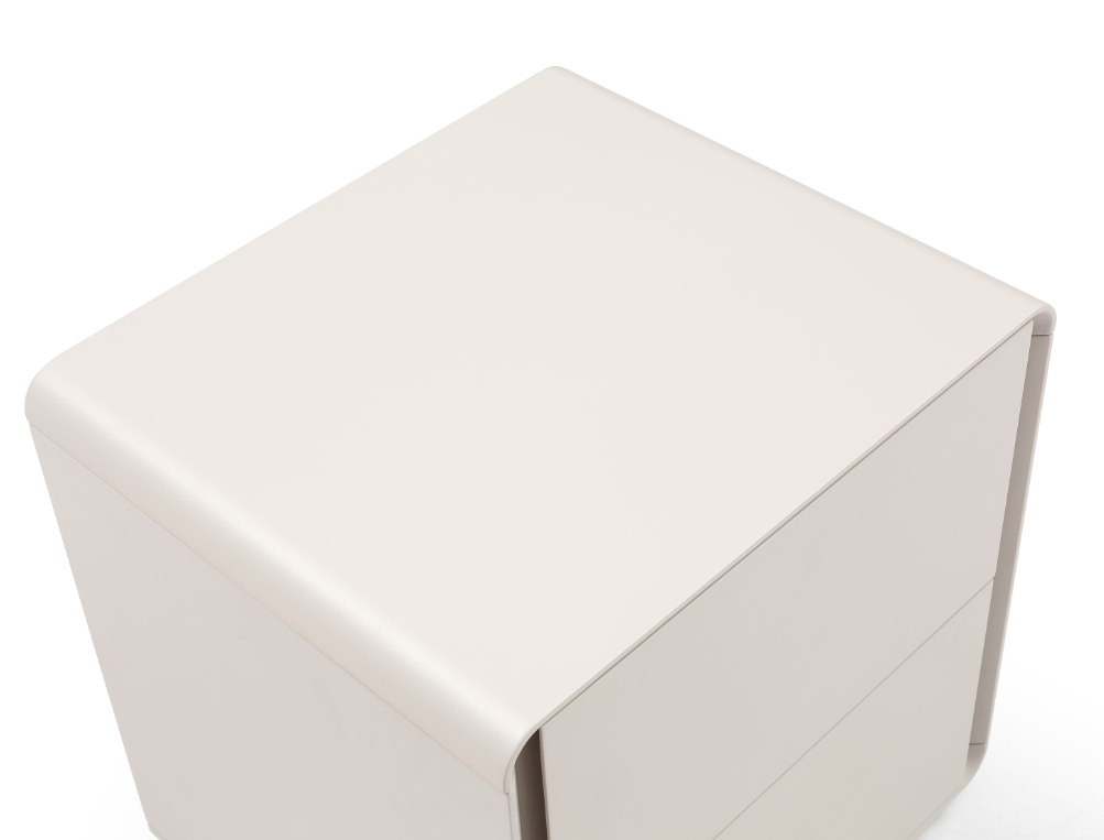 Tommy Franks Kota Bedside Table - Matte Beige